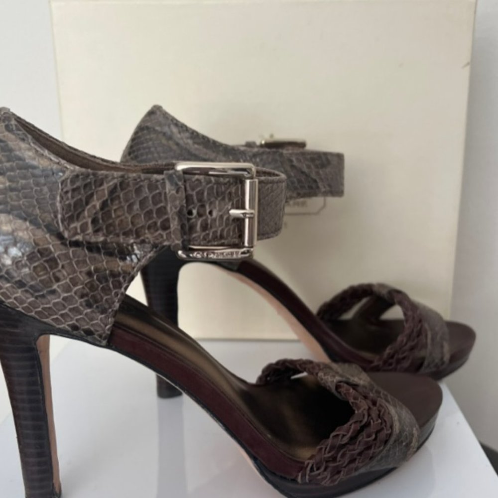 Coach Size 7.5 Python Vegan Leather Color Olive C… - image 6